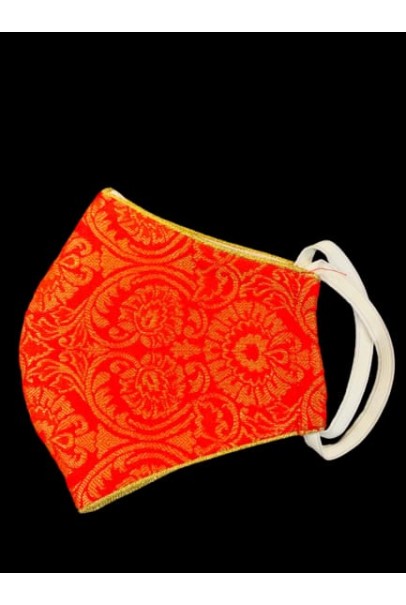 Floral Red color Face Mask